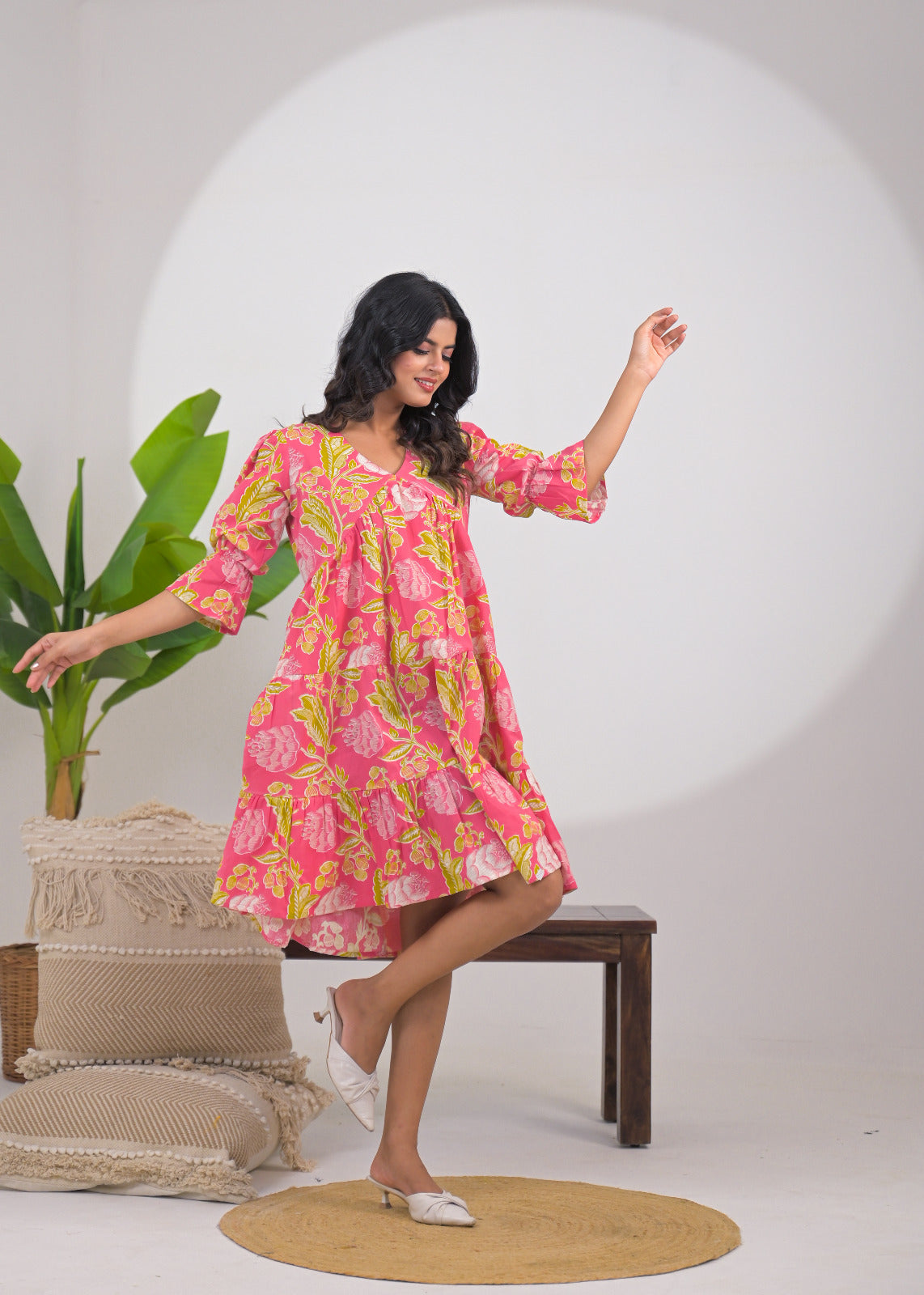 Blush Bloom Flared Dress