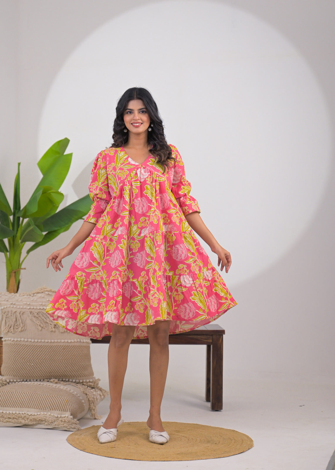 Blush Bloom Flared Dress