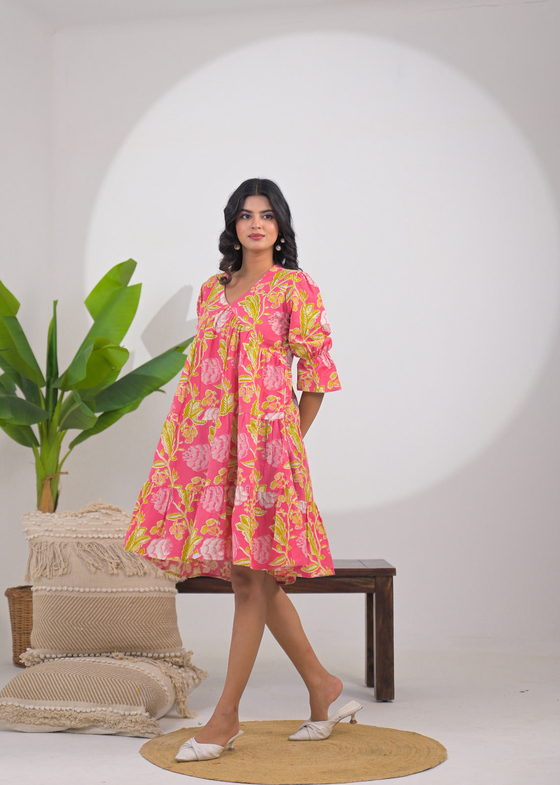 Blush Bloom Flared Dress