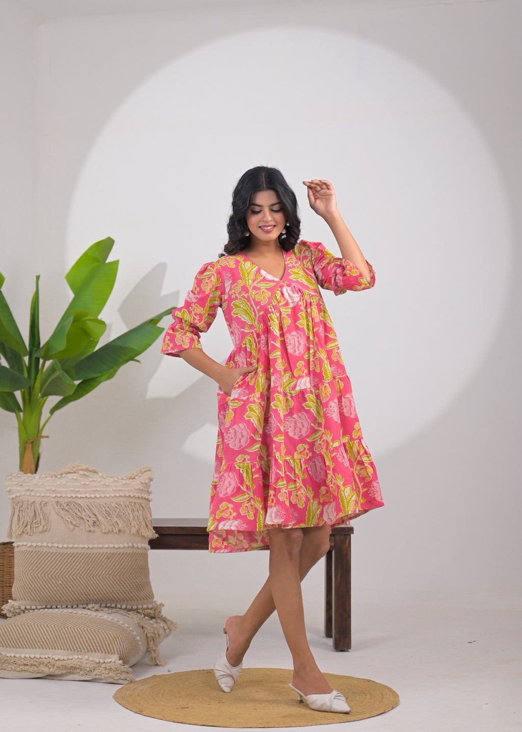 Blush Bloom Flared Dress