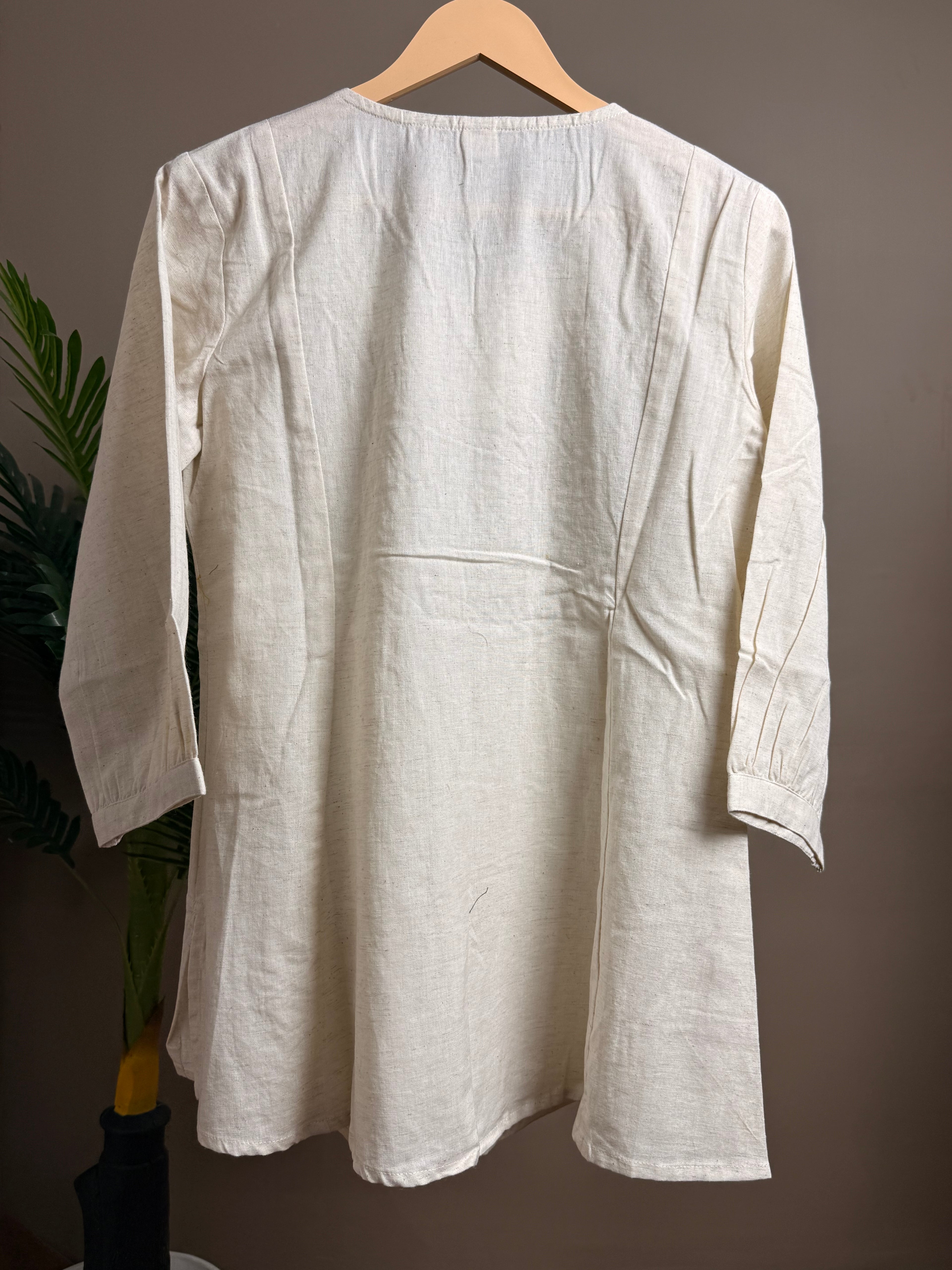 Boho Meadow Embroidered Tassel Kurti