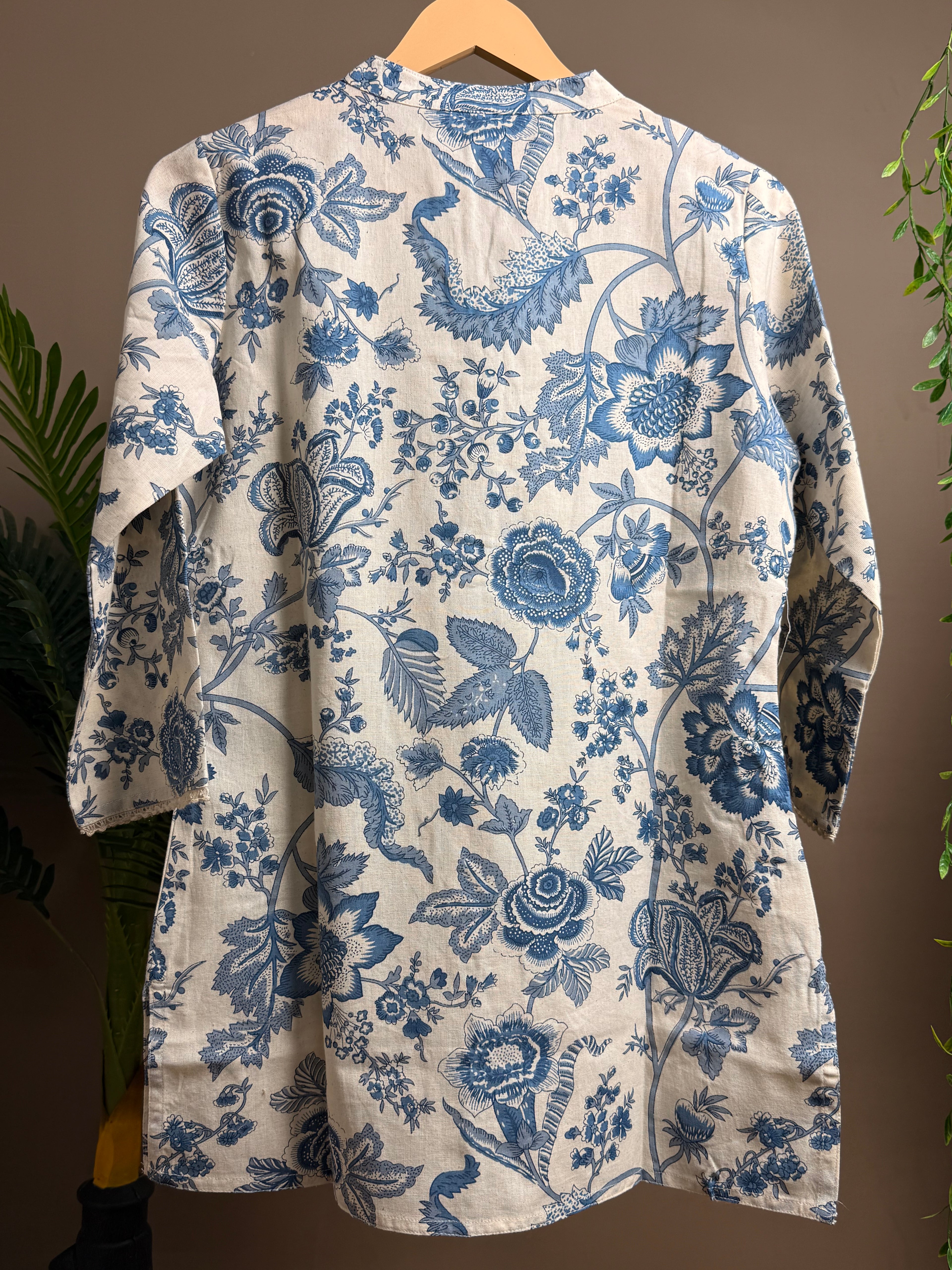 Vintage Garden Block Print Kurti