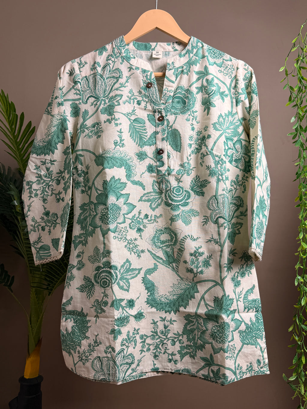 Vintage Garden Block Print Kurti