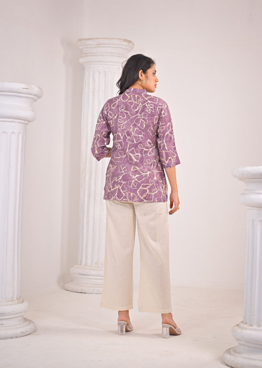 Lavender Abstract Print Kurti